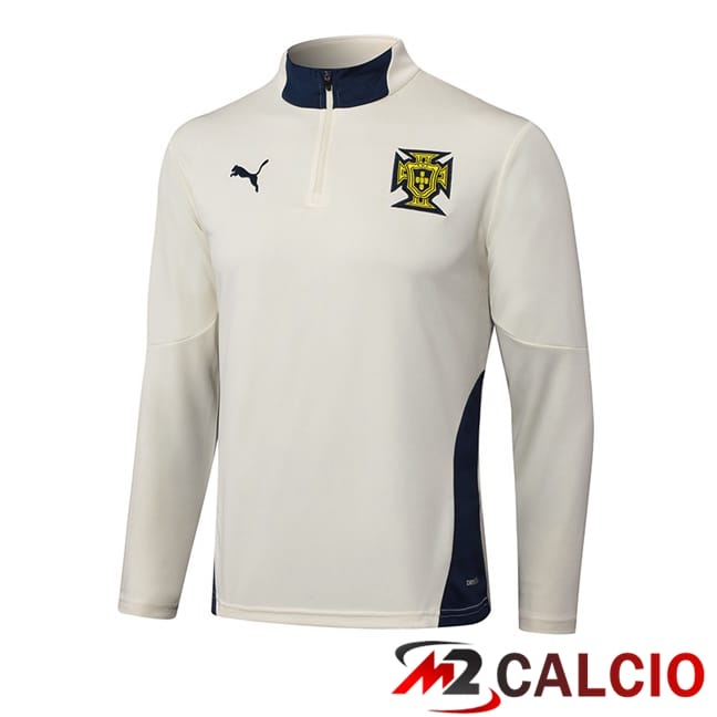Maglie Calcio Personalizzate,Tute Calcio Squadre,Maglia Nazionale Italiana Calcio | Felpa Allenamento Portogallo Bianco 2025/2026