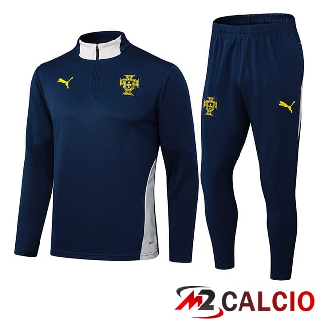 Maglie Calcio Personalizzate,Tute Calcio Squadre,Maglia Nazionale Italiana Calcio | Insieme Tuta Calcio Portogallo Blu Reale 2025/2026