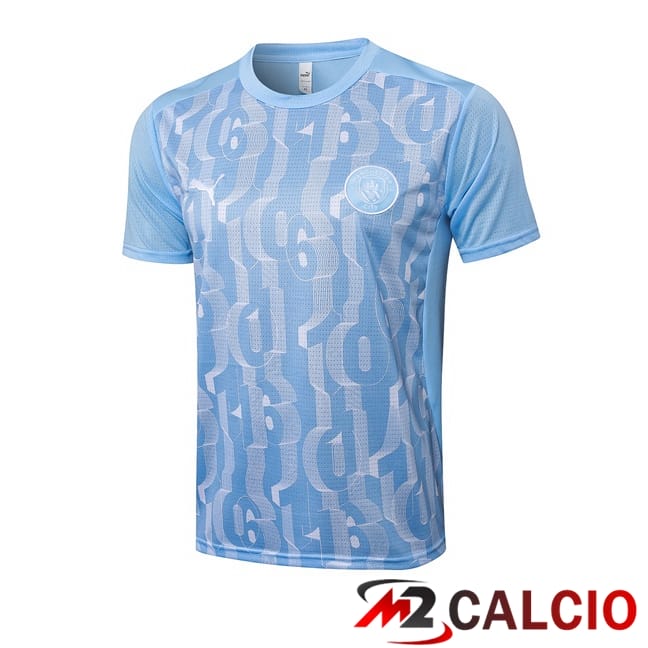 Maglie Calcio Personalizzate,Tute Calcio Squadre,Maglia Nazionale Italiana Calcio | T Shirt Allenamento Manchester City Blu 2025/2026