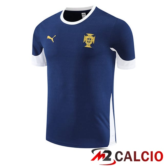 Maglie Calcio Personalizzate,Tute Calcio Squadre,Maglia Nazionale Italiana Calcio | T Shirt Allenamento Portogallo Blu Reale 2025/2026