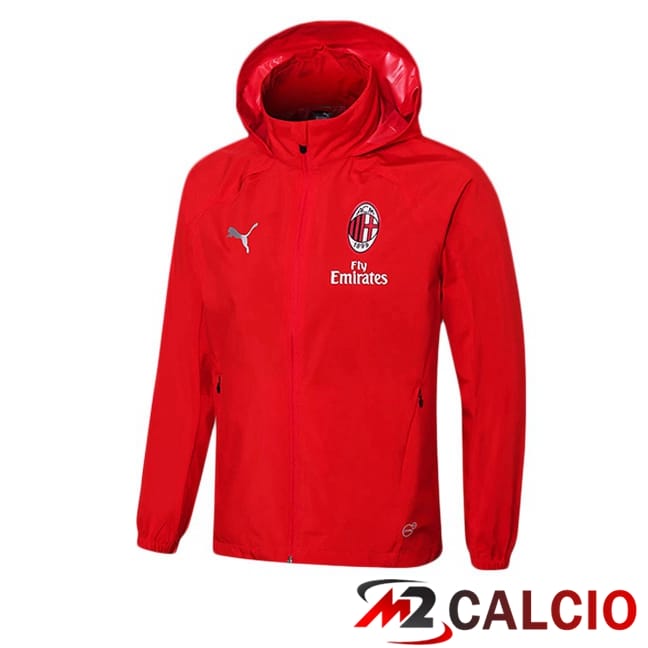 Maglie Calcio Personalizzate,Tute Calcio Squadre,Maglia Nazionale Italiana Calcio | Giacca A Vento AC Milan Rosso 2025/2026