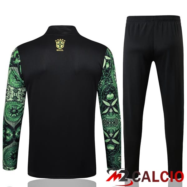 Insieme Tuta Calcio Brasile Verde Nero 2025/2026
