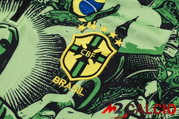 Insieme Tuta Calcio Brasile Verde Nero 2025/2026