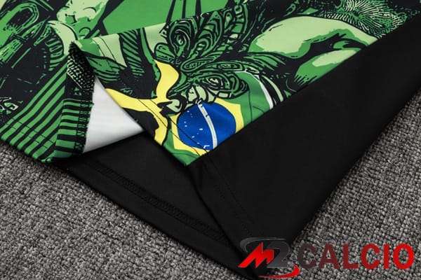 Insieme Tuta Calcio Brasile Verde Nero 2025/2026