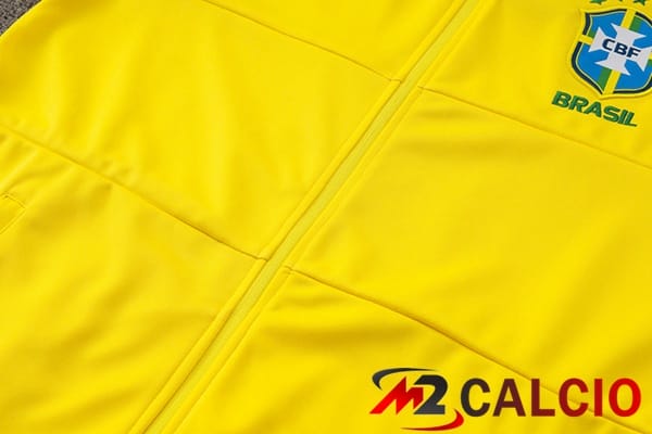 Insieme Tuta Calcio - Giacca Brasile Giallo 2025/2026