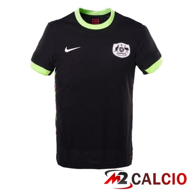Maglie Calcio Personalizzate,Tute Calcio Squadre,Maglia Nazionale Italiana Calcio | Maglia Foot Equipe de Australia Seconda Nero 2025/2026