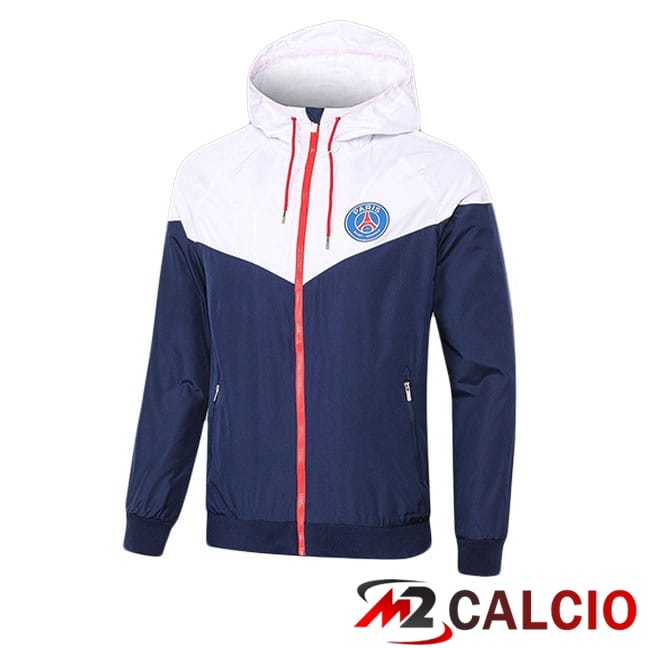 Maglie Calcio Personalizzate,Tute Calcio Squadre,Maglia Nazionale Italiana Calcio | Giacca A Vento Paris PSG Bianco Blu Reale 2025/2026