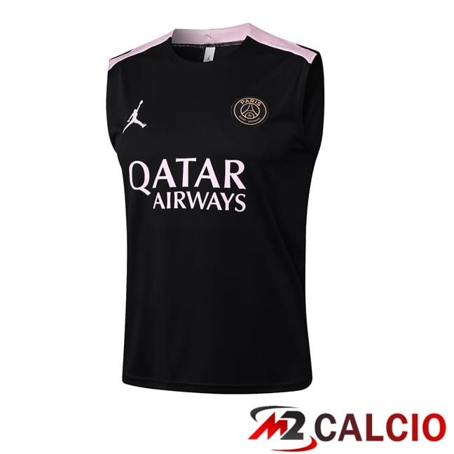 Maglie Calcio Personalizzate,Tute Calcio Squadre,Maglia Nazionale Italiana Calcio | Canotta Allenamento Jordan Paris PSG Nero 2025/2026