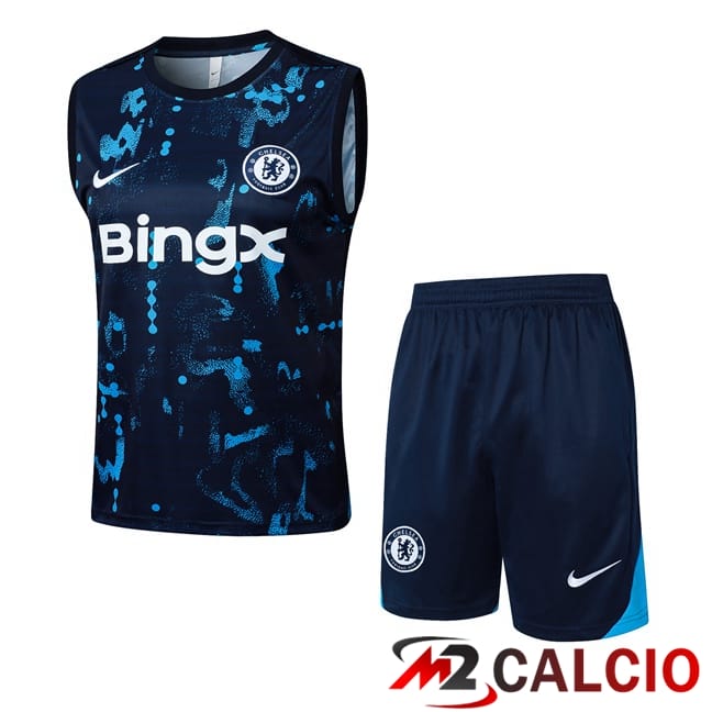 Canotta Allenamento FC Chelsea + Pantaloncini Blu Reale 2025/2026