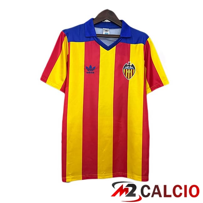Maglie Calcio Personalizzate,Tute Calcio Squadre,Maglia Nazionale Italiana Calcio | Maglie Calcio Valencia CF Retro Prima Rosso Giallo 1980-1982