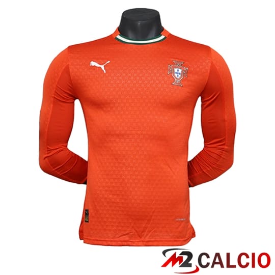 Maglie Calcio Personalizzate,Tute Calcio Squadre,Maglia Nazionale Italiana Calcio | Maglie Calcio Portogallo Manica Lunga Prima 2025/2026