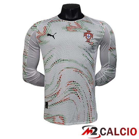 Maglie Calcio Personalizzate,Tute Calcio Squadre,Maglia Nazionale Italiana Calcio | Maglie Calcio Portogallo Manica Lunga Seconda 2025/2026