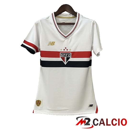 Maglie Calcio Personalizzate,Tute Calcio Squadre,Maglia Nazionale Italiana Calcio | Maglie Calcio Sao Paulo FC Donna Prima 2025/2026