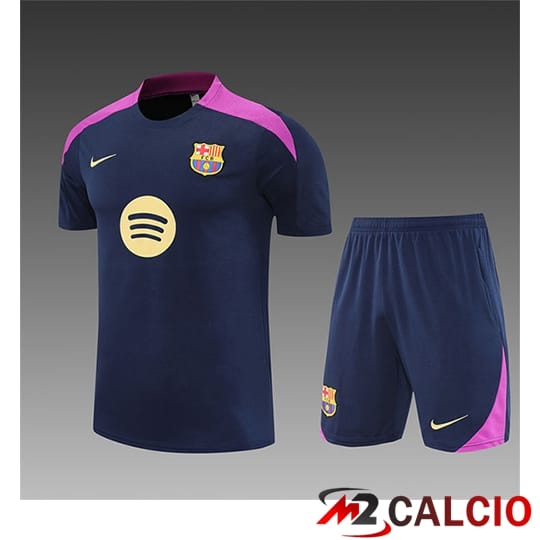 Insieme T Shirt Allenamento FC Barcellona Bambino Blu Reale 2025/2026