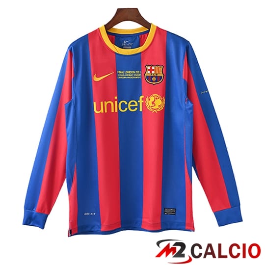 Maglie Calcio Personalizzate,Tute Calcio Squadre,Maglia Nazionale Italiana Calcio | Maglie Calcio FC Barcellona Retro Prima Manica Lunga 2010/2011