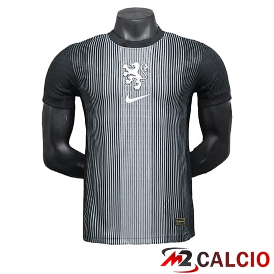 Maglie Calcio Personalizzate,Tute Calcio Squadre,Maglia Nazionale Italiana Calcio | Maglie Calcio Paesi Bassi Portiere Nero 2025/2026