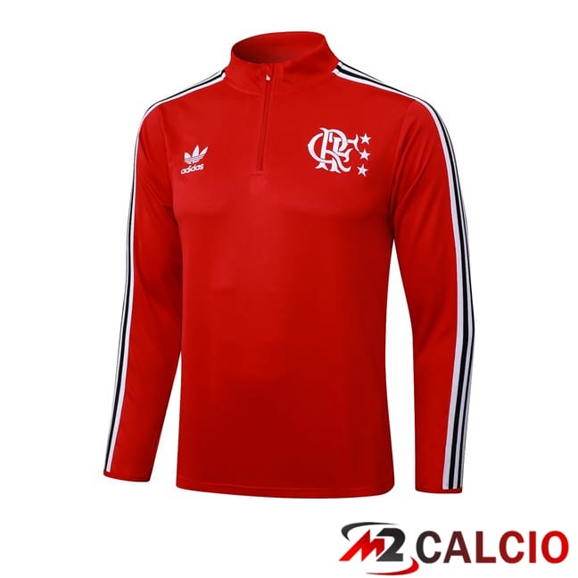 Maglie Calcio Personalizzate,Tute Calcio Squadre,Maglia Nazionale Italiana Calcio | Felpa Allenamento Flamengo Rosso 2025/2026