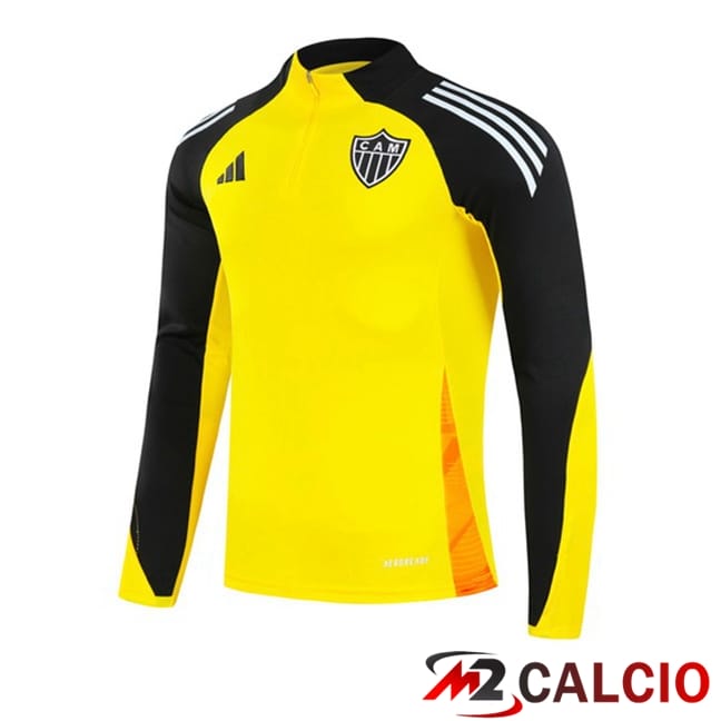 Maglie Calcio Personalizzate,Tute Calcio Squadre,Maglia Nazionale Italiana Calcio | Felpa Allenamento Atletico Mineiro Giallo 2025/2026