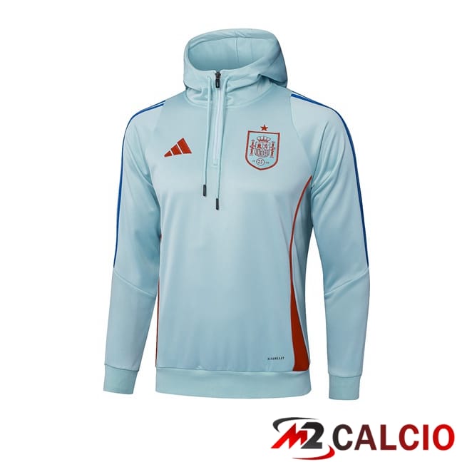 Maglie Calcio Personalizzate,Tute Calcio Squadre,Maglia Nazionale Italiana Calcio | Felpa Con Cappuccio Spagna Verde 2025/2026