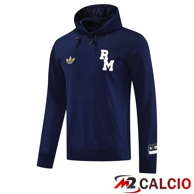 Maglie Calcio Personalizzate,Tute Calcio Squadre,Maglia Nazionale Italiana Calcio | Felpa Con Cappuccio Real Madrid Blu Reale 2025/2026