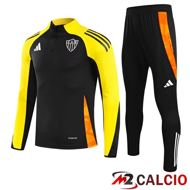 Maglie Calcio Personalizzate,Tute Calcio Squadre,Maglia Nazionale Italiana Calcio | Insieme Tuta Calcio Atletico Mineiro Nero 2025/2026