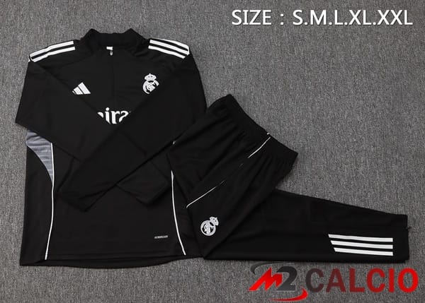 Insieme Tuta Calcio Real Madrid Nero 2025/2026
