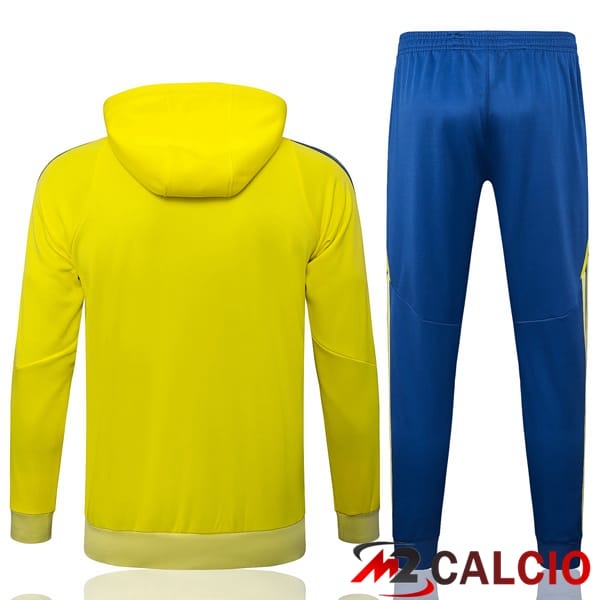 Tuta Calcio - Felpa Con Cappuccio AFC Ajax Giallo 2025/2026