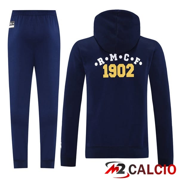 Tuta Calcio - Felpa Con Cappuccio Real Madrid Blu Reale 2025/2026