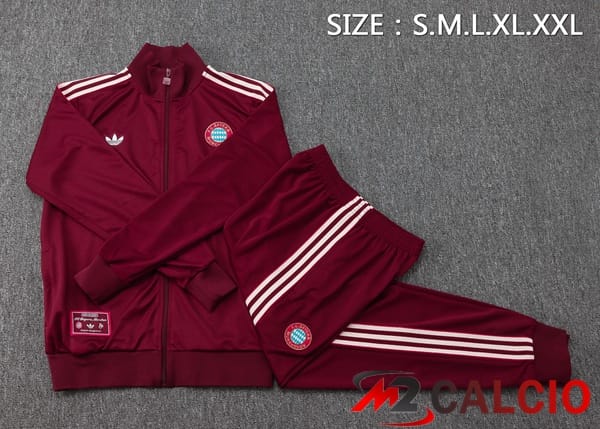 Insieme Tuta Calcio - Giacca Bayern Monaco Rosso 2025/2026