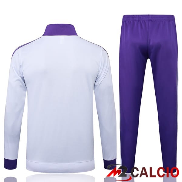 Insieme Tuta Calcio - Giacca Real Madrid Viola Bianco 2025/2026