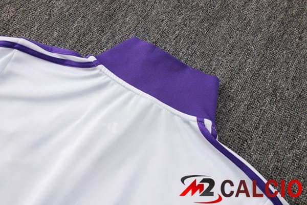 Insieme Tuta Calcio - Giacca Real Madrid Viola Bianco 2025/2026