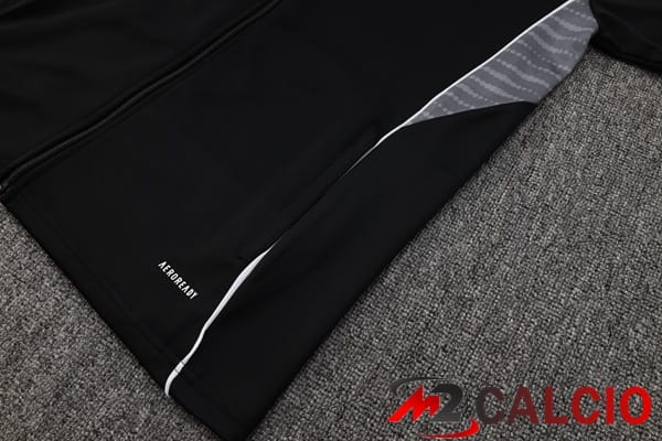 Insieme Tuta Calcio - Giacca Real Madrid Nero 2025/2026