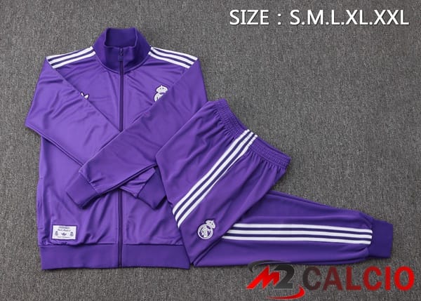 Insieme Tuta Calcio - Giacca Real Madrid Viola 2025/2026