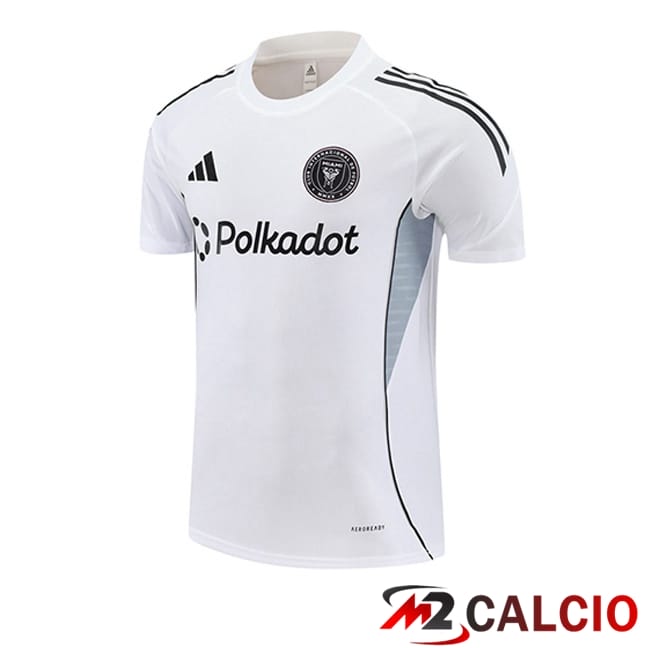 Maglie Calcio Personalizzate,Tute Calcio Squadre,Maglia Nazionale Italiana Calcio | T Shirt Allenamento Inter Miami CF Bianco 2025/2026