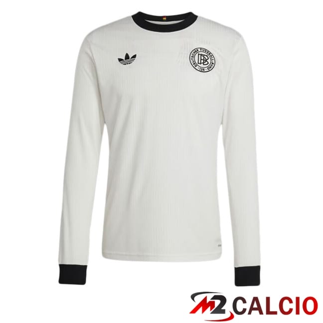Maglie Calcio Personalizzate,Tute Calcio Squadre,Maglia Nazionale Italiana Calcio | Maglia Nazionale Germania Edizione 125° anniversario Manica Lunga Bianco 2025/2026