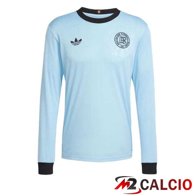 Maglie Calcio Personalizzate,Tute Calcio Squadre,Maglia Nazionale Italiana Calcio | Maglia Nazionale Germania Edizione 125° anniversario Manica Lunga Blu 2025/2026