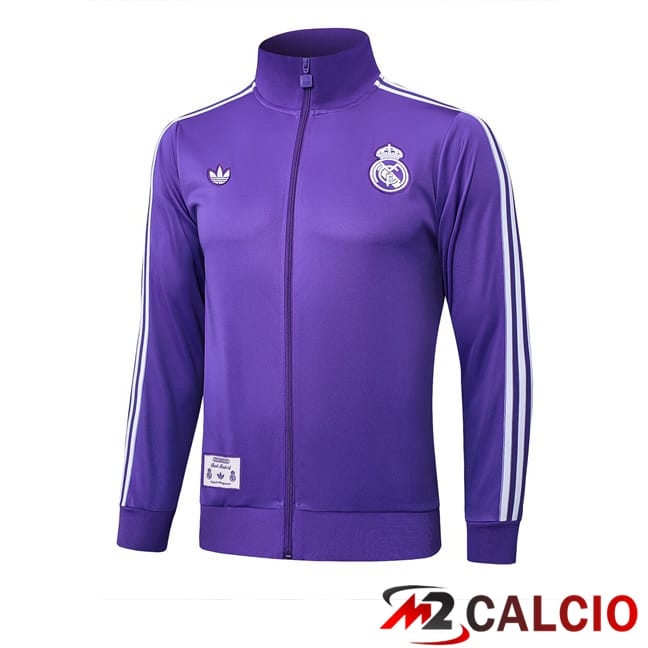 Maglie Calcio Personalizzate,Tute Calcio Squadre,Maglia Nazionale Italiana Calcio | Giacca Calcio Real Madrid Viola 2025/2026