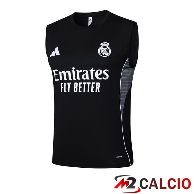 Maglie Calcio Personalizzate,Tute Calcio Squadre,Maglia Nazionale Italiana Calcio | Canotta Allenamento Real Madrid Nero 2025/2026