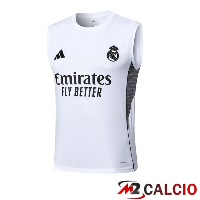 Maglie Calcio Personalizzate,Tute Calcio Squadre,Maglia Nazionale Italiana Calcio | Canotta Allenamento Real Madrid Bianco 2025/2026