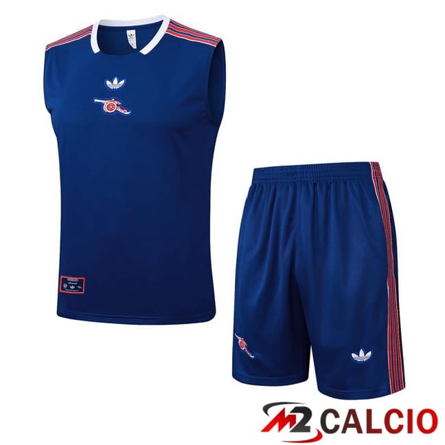 Maglie Calcio Personalizzate,Tute Calcio Squadre,Maglia Nazionale Italiana Calcio | Canotta Allenamento Arsenal + Pantaloncini Blu 2025/2026