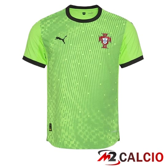 Maglie Calcio Personalizzate,Tute Calcio Squadre,Maglia Nazionale Italiana Calcio | Maglie Calcio Portogallo Portiere Verde 2025/2026