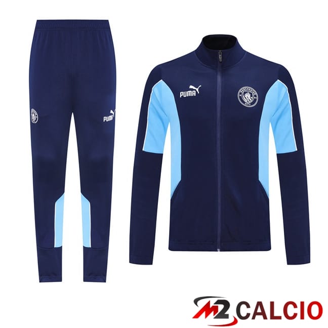 Maglie Calcio Personalizzate,Tute Calcio Squadre,Maglia Nazionale Italiana Calcio | Insieme Tuta Calcio - Giacca Manchester City Blu Reale 2025/2026