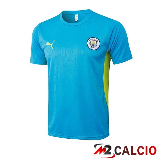 Maglie Calcio Personalizzate,Tute Calcio Squadre,Maglia Nazionale Italiana Calcio | T Shirt Allenamento Manchester City Blu 2025/2026