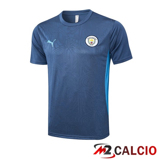 Maglie Calcio Personalizzate,Tute Calcio Squadre,Maglia Nazionale Italiana Calcio | T Shirt Allenamento Manchester City Blu Reale 2025/2026