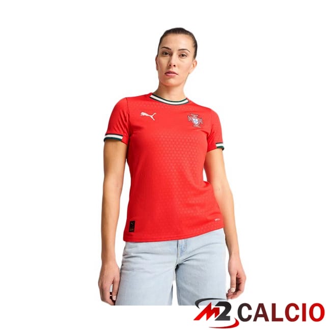 Maglie Calcio Personalizzate,Tute Calcio Squadre,Maglia Nazionale Italiana Calcio | Maglia Nazionale Portogallo Donna Prima Rosso 2025/2026