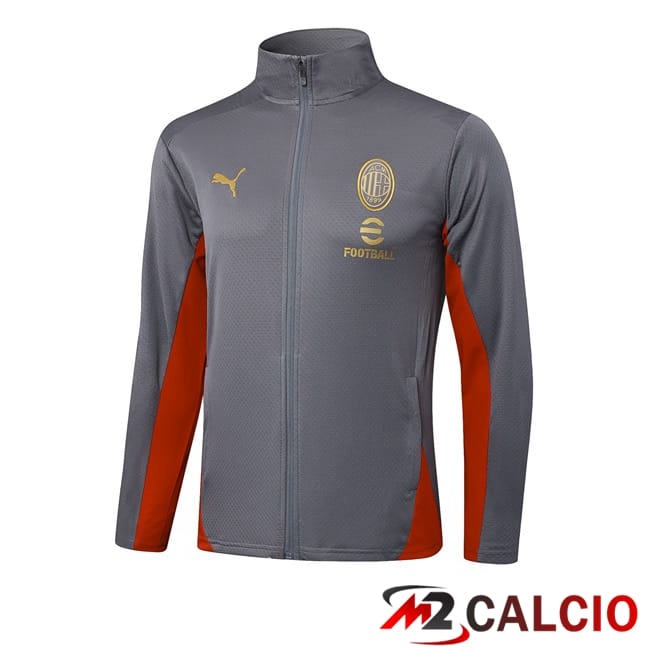 Maglie Calcio Personalizzate,Tute Calcio Squadre,Maglia Nazionale Italiana Calcio | Giacca Calcio AC Milan Grigio 2025/2026