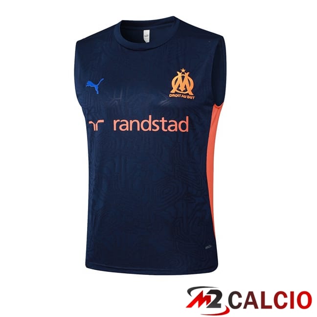 Maglie Calcio Personalizzate,Tute Calcio Squadre,Maglia Nazionale Italiana Calcio | Canotta Allenamento Marsiglia OM Blu Reale 2025/2026