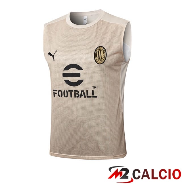 Maglie Calcio Personalizzate,Tute Calcio Squadre,Maglia Nazionale Italiana Calcio | Canotta Allenamento AC Milan Giallo 2025/2026