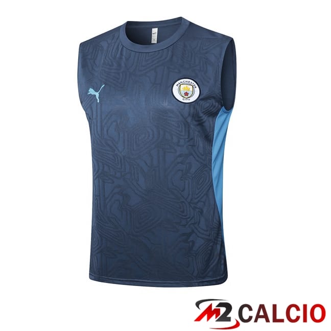 Maglie Calcio Personalizzate,Tute Calcio Squadre,Maglia Nazionale Italiana Calcio | Canotta Allenamento Manchester City Blu 2025/2026