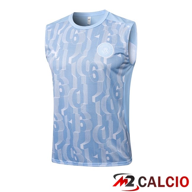 Maglie Calcio Personalizzate,Tute Calcio Squadre,Maglia Nazionale Italiana Calcio | Canotta Allenamento Manchester City Blu 2025/2026